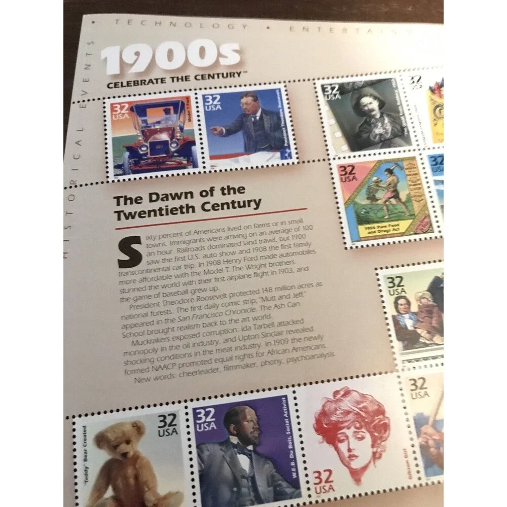 SFSTAMPS US Scott 3182 Celebrate the Century 1900's Sheet of 15 Stamps MNH 1998